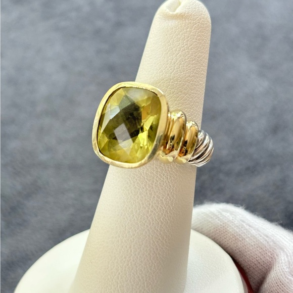David Yurman Jewelry - David Yurman 925 & 14k Gold Noblesse Ring with Lemon Citrine 6